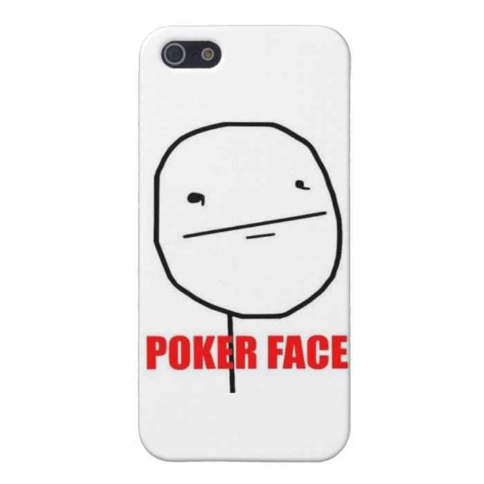 Poker face phone case cover for iPhone 5