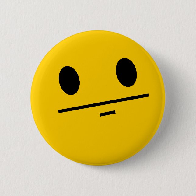 Poker Face Pinback Button (Front)