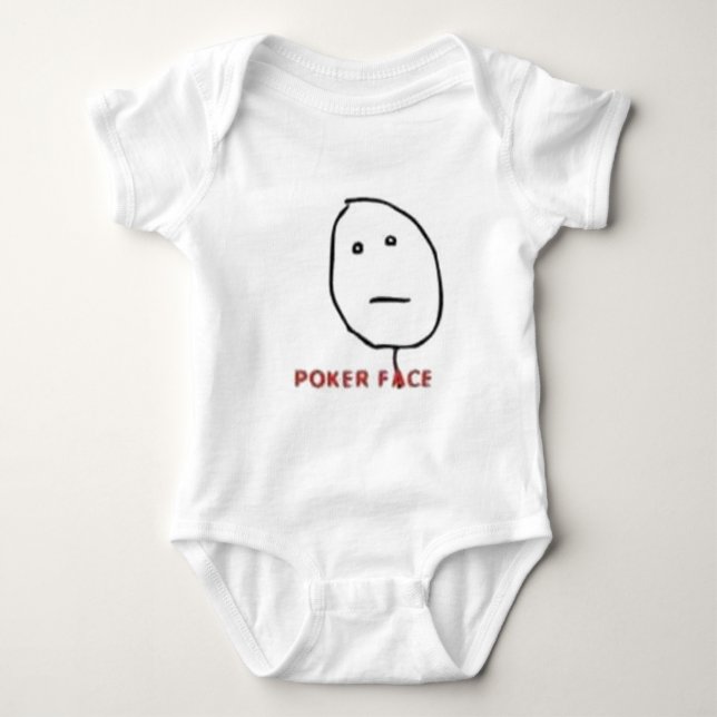 Poker Face Rage Comic Baby T-Shirt (Front)