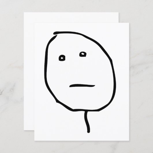 Poker Face Rage Face Meme (Front/Back)