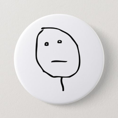 Poker Face Rage Face Meme Pinback Button