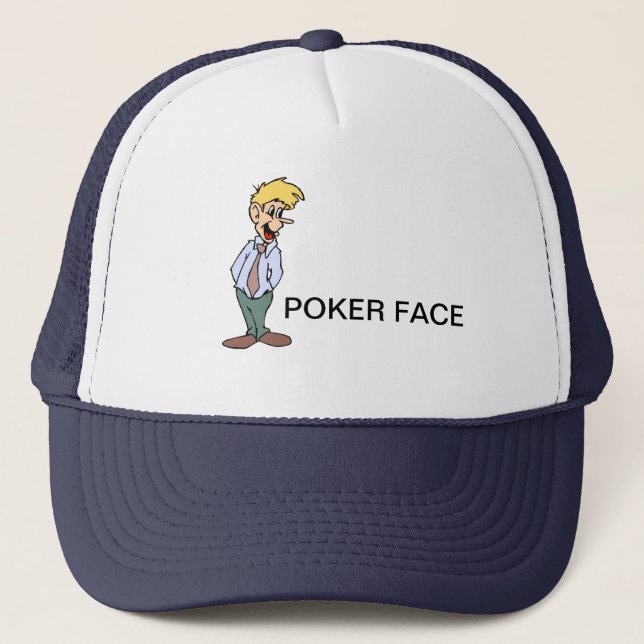 POKER FACE TRUCKER HAT (Front)