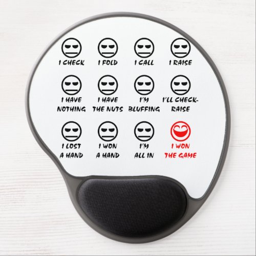 Poker Faces Gel Mouse Pad