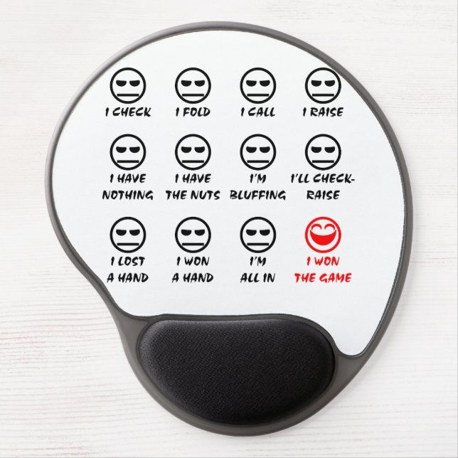 Poker Faces Gel Mouse Pad (Front)