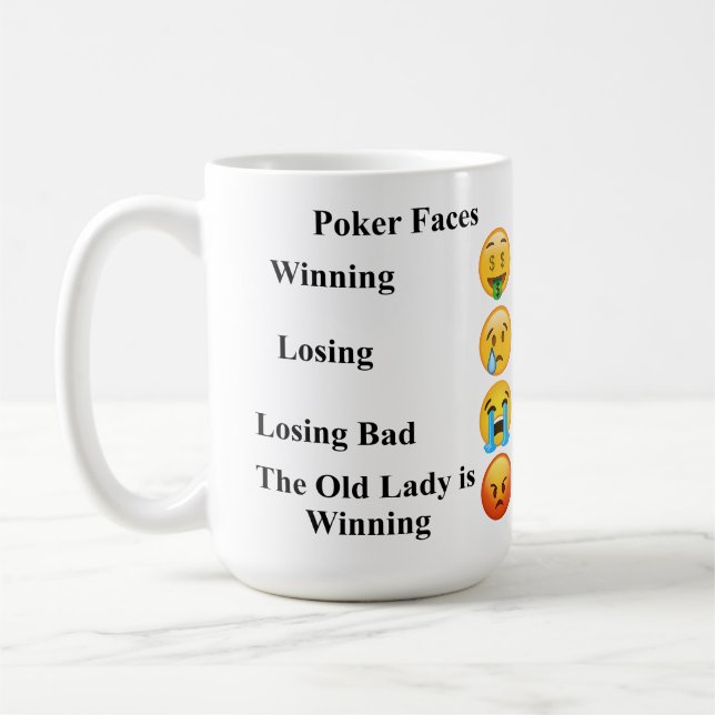 Poker Faces mug (Left)