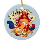 Poker Fairy   Ceramic Ornament