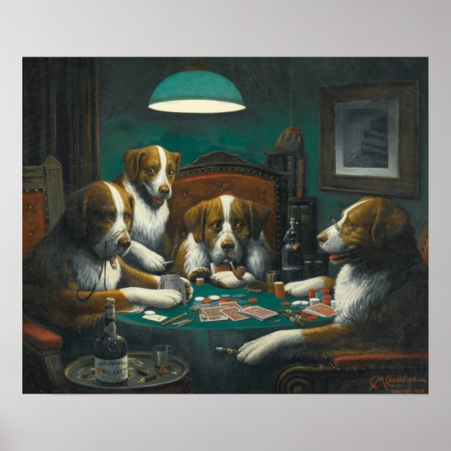 Poker Game by Cassius Marcellus Coolidge (1894) Poster (Front)