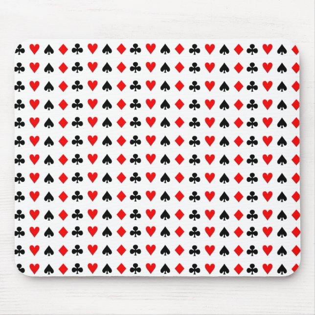 Poker game cards symbols mouse pad (Front)