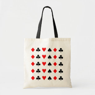 Poker game cards symbols tote bag