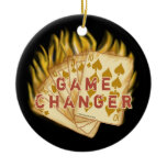 Poker Game Changer custom name Ceramic Ornament