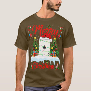 Poker Game Lights Xmas Tree Santa Poker Christmas T-Shirt
