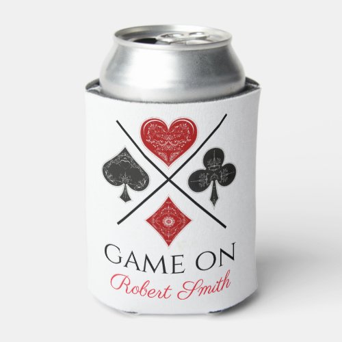Poker Game On Hearts Gambling Can Cooler