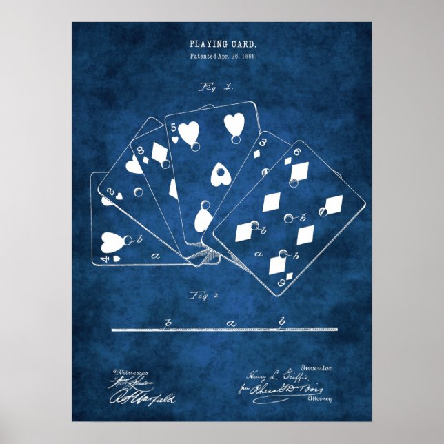 Poker Game Playing Card Wall Art no. 5 (Front)