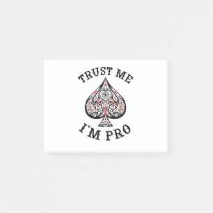 Poker Gamer Funny Quote Design Post-it Notes