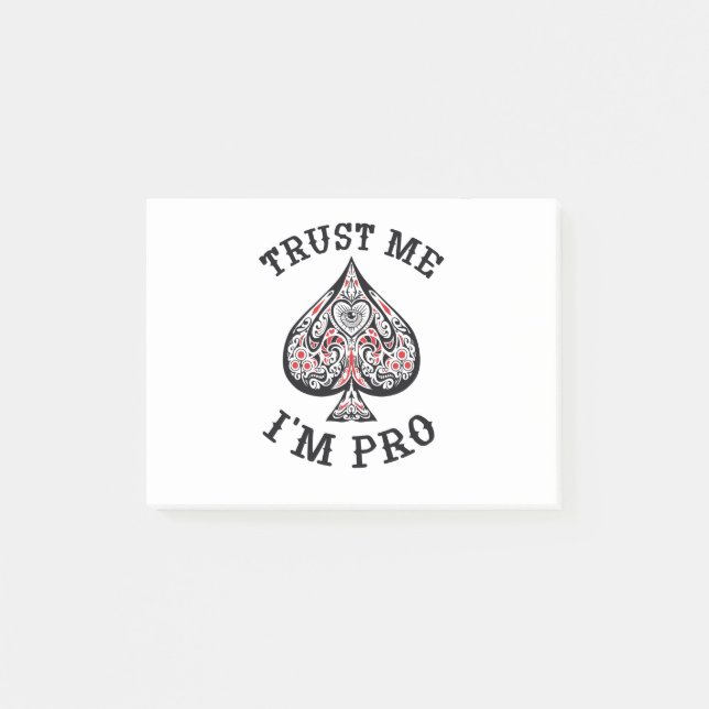 Poker Gamer Funny Quote Design Post-it Notes (Front)