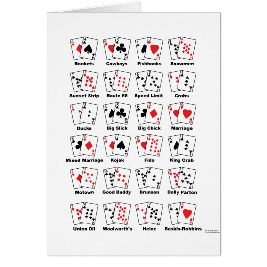 Poker hand nicknames shirt template