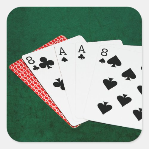 Poker Hands _ Dead Mans Hand Square Sticker