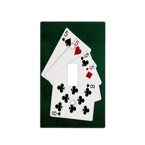 Poker Hands _ Four Of A Kind _ Fives and Eight Light Switch Cover
