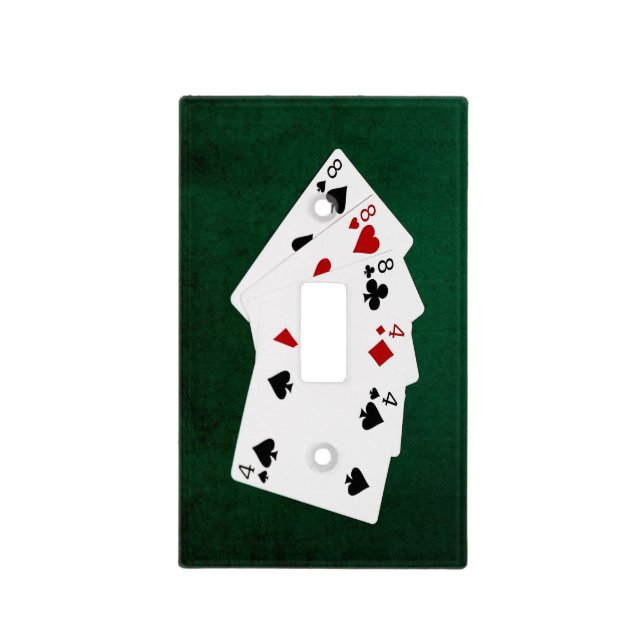 Poker Hands - Full House - Eight and Four Light Switch Cover (Front)