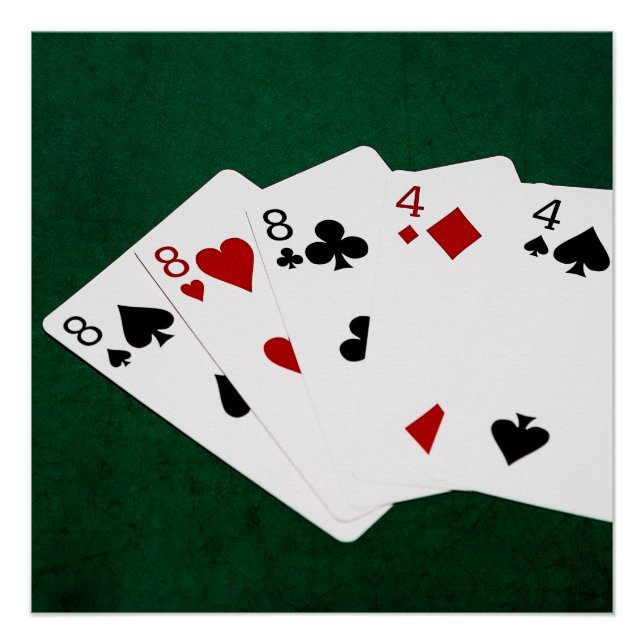 Poker Hands - Full House - Eight and Four Poster (Front)