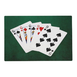 Poker Hands - Full House - Queen and Nine Placemat