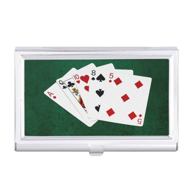 Poker Hands - High Card - Ace Business Card Case (Front)