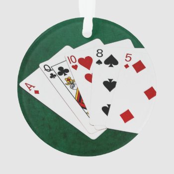 Poker Hands - High Card - Ace Ornament by DigitalSolutions2u at Zazzle