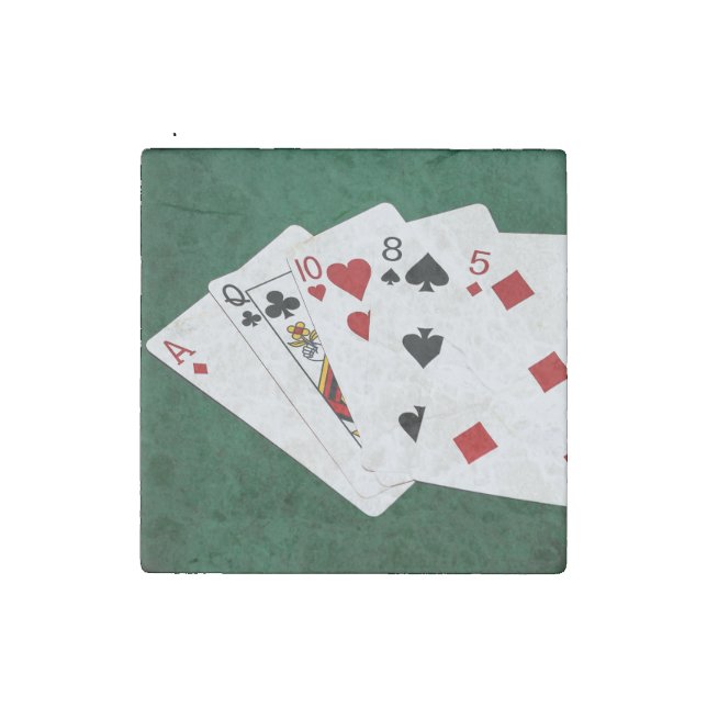 Poker Hands - High Card - Ace Stone Magnet (Second Magnet)