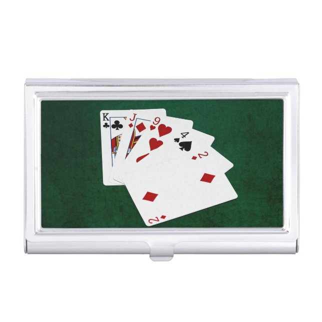 Poker Hands - High Card - King Case For Business Cards (Front)