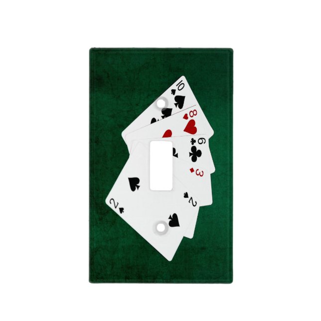 Poker Hands - High Card - Ten Light Switch Cover (Front)