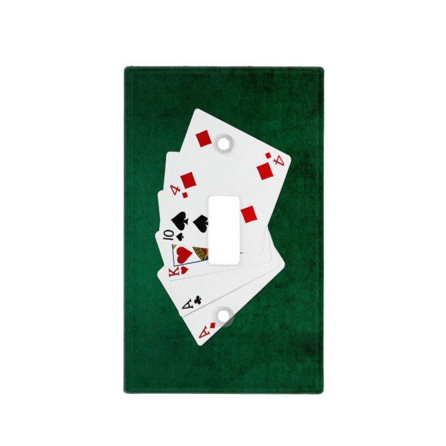 Poker Hands - One Pair - Ace Light Switch Cover (Front)
