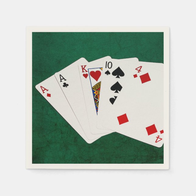 Poker Hands - One Pair - Ace Paper Napkins (Front)