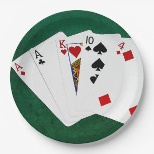 Poker Hands - One Pair - Ace Paper Plates