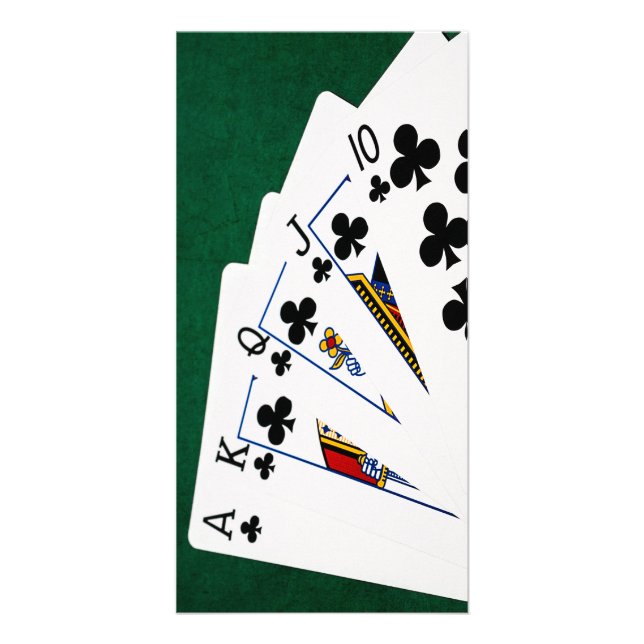 Poker Hands - Royal Flush - Clubs Suit Card (Front)