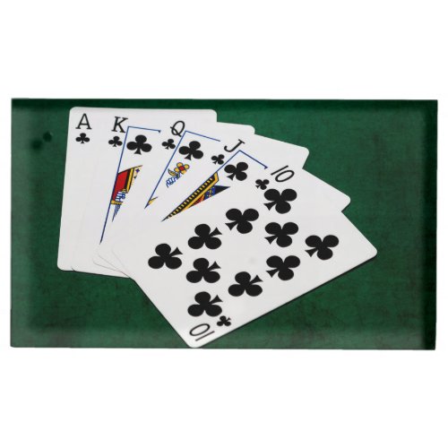 Poker Hands _ Royal Flush _ Clubs Suit Place Card Holder