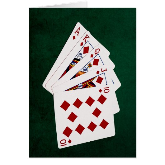 Poker Hands - Royal Flush - Diamonds Suit (Front)