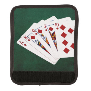 Poker Hands - Royal Flush - Diamonds Suit Luggage Handle Wrap