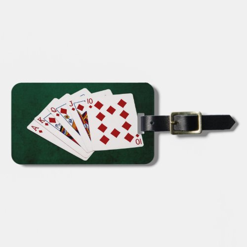 Poker Hands _ Royal Flush _ Diamonds Suit Luggage Tag