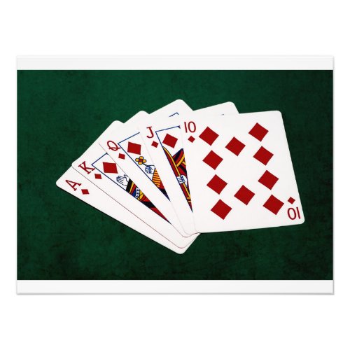Poker Hands _ Royal Flush _ Diamonds Suit Photo Print