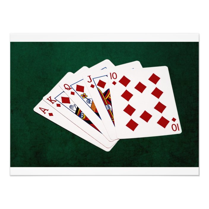 Poker Hands Royal Flush Diamonds Suit Photo Print Zazzle