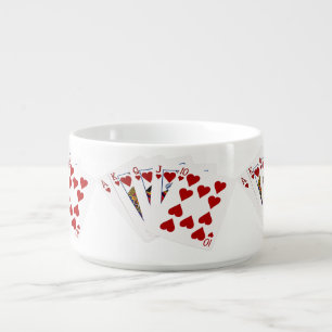 Poker Hands - Royal Flush - Hearts Suit Bowl