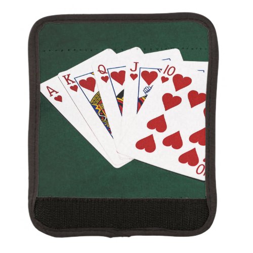 Poker Hands _ Royal Flush _ Hearts Suit Luggage Handle Wrap