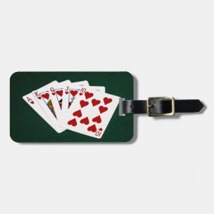 Poker Hands - Royal Flush - Hearts Suit Luggage Tag
