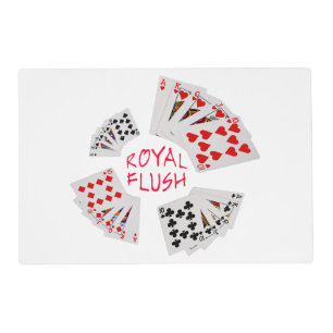 Poker Hands - Royal Flush Placemat