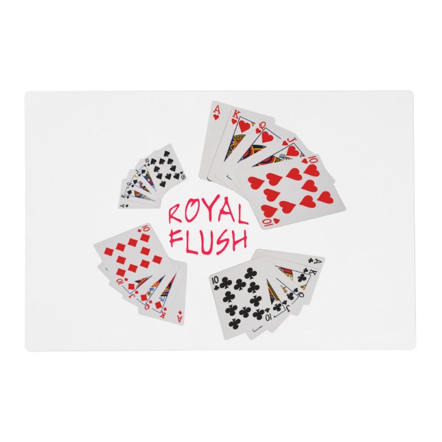 Poker Hands - Royal Flush Placemat (Front)