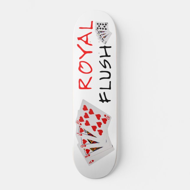 Poker Hands - Royal Flush Skateboard (Front)
