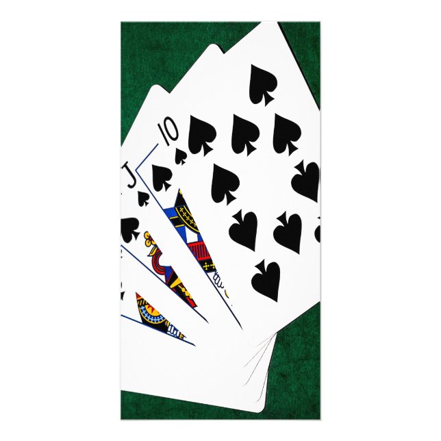 Poker Hands - Royal Flush - Spades Suit Card (Front)