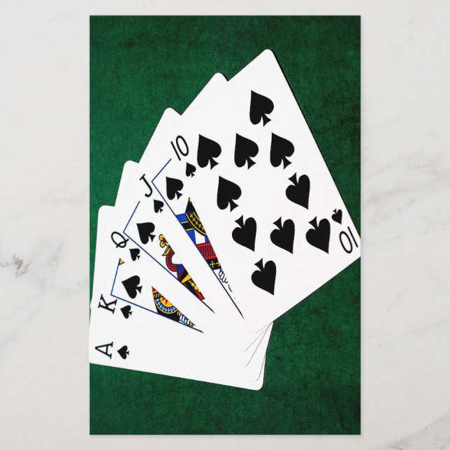 Poker Hands - Royal Flush - Spades Suit Flyer (Front)