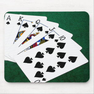 Poker Hands - Royal Flush - Spades Suit Mouse Pad