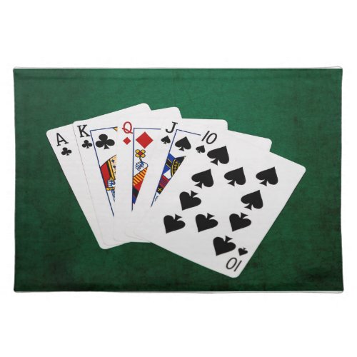 Poker Hands _ Straight _ Ace To Ten Placemat